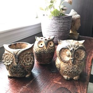 RARE Vintage Japan Owl Collection 1970’s EUC - Set of 3 Owls